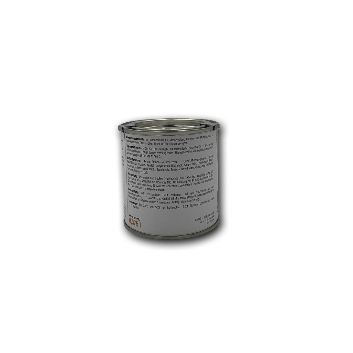 Livos Kaldet Holzlasur Ebenholz - 0,375 l Dose