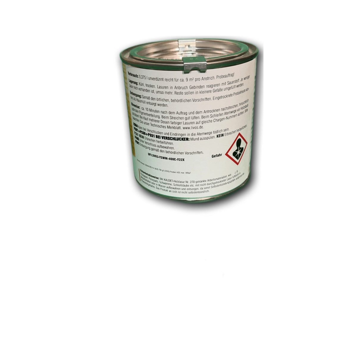Livos KALDET Holzlasur Farblos - 0,375 l Dose — Detailansicht