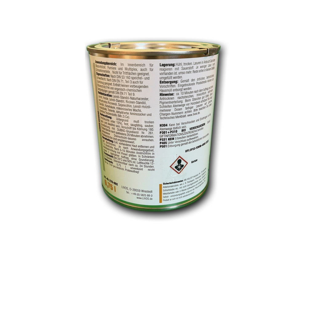 Livos KALDET Holzlasur Farblos — 0,75 l — Detailansicht