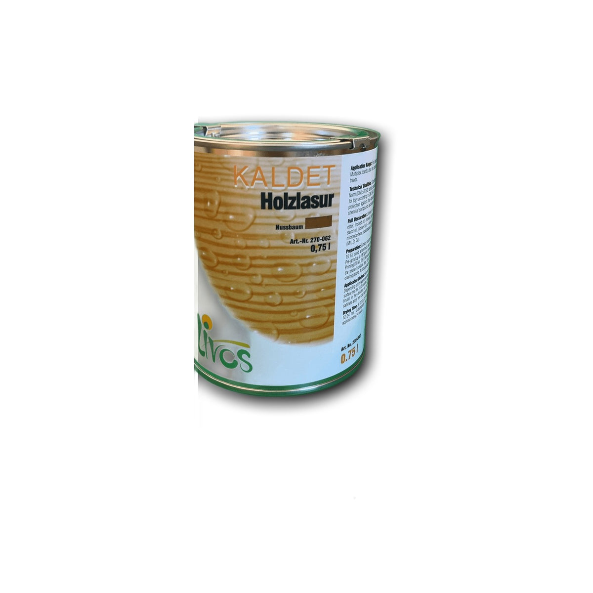 Livos KALDET Holzlasur Nussbaum — 0,75 l