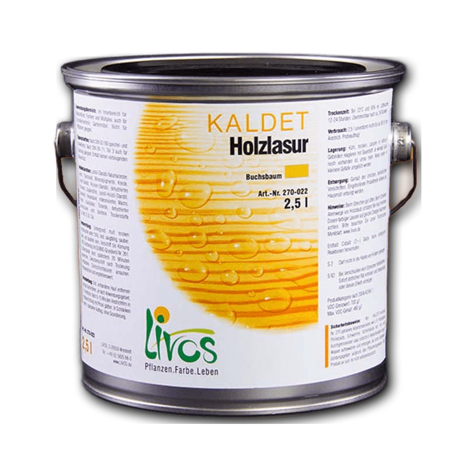 Livos KALDET Holzlasur Sanddorn — 0,05 l