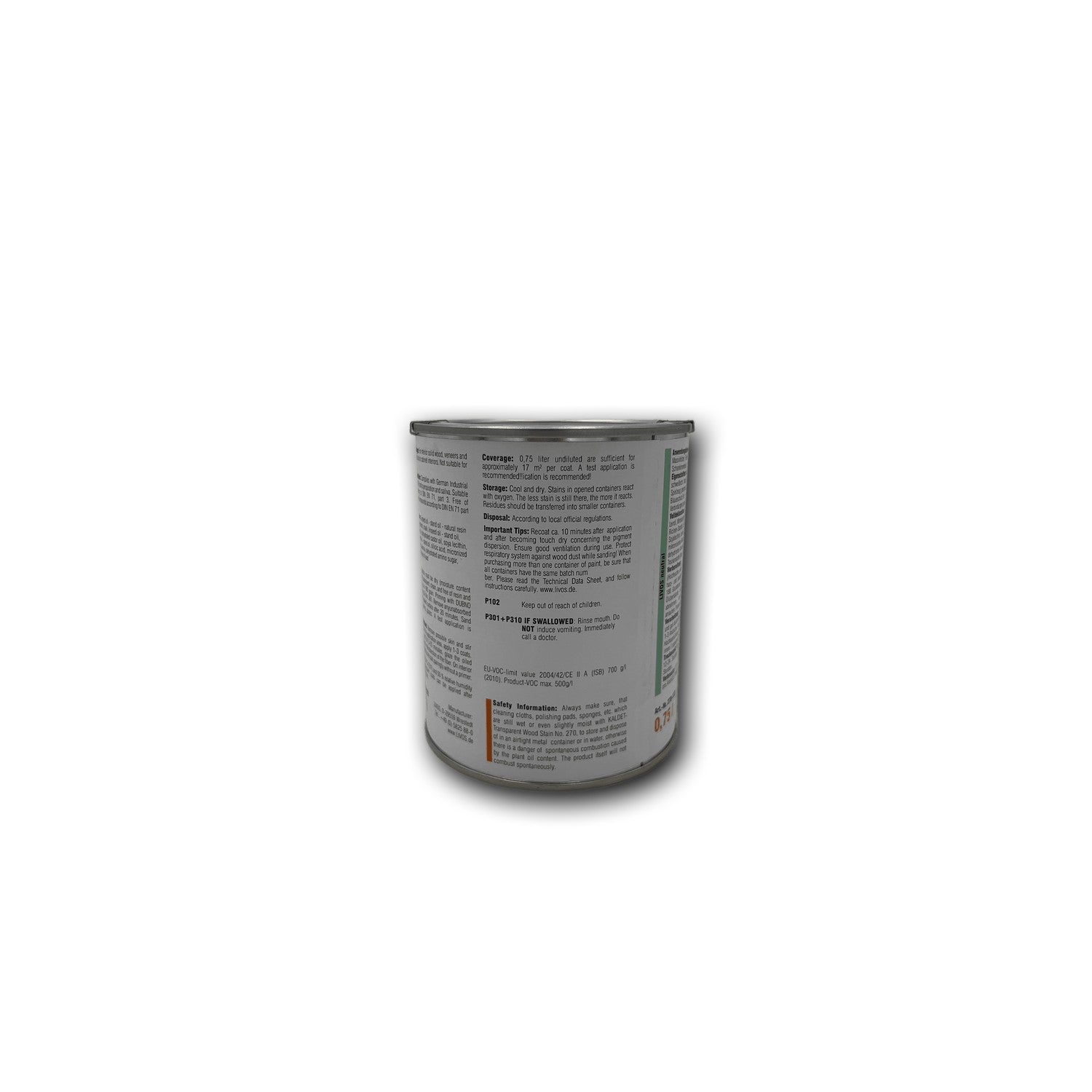Livos KALDET Holzlasur Ultramarinblau - 0,75 l Dose — Detailansicht