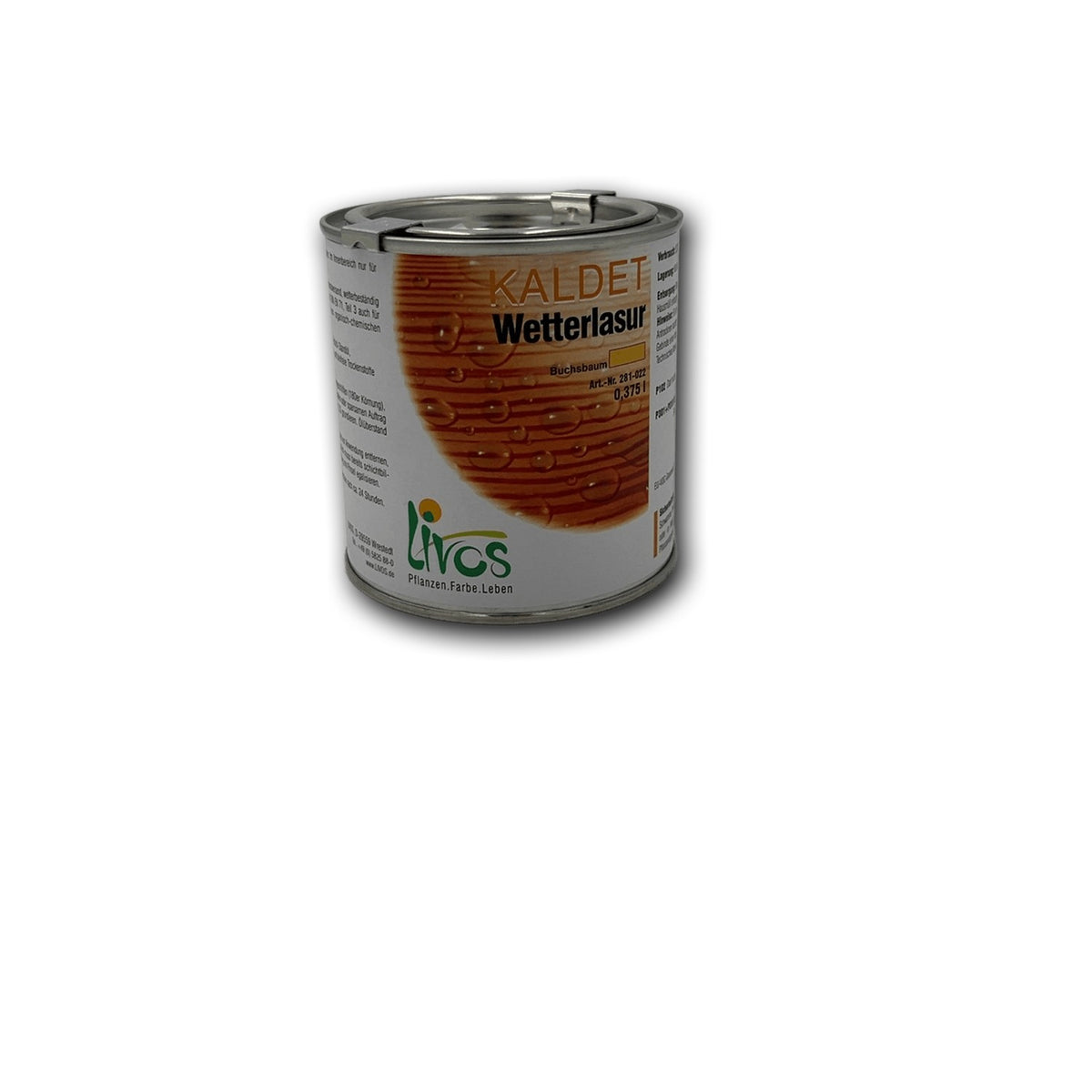Livos KALDET Wetterlasur Buchsbaum — 0,375 l