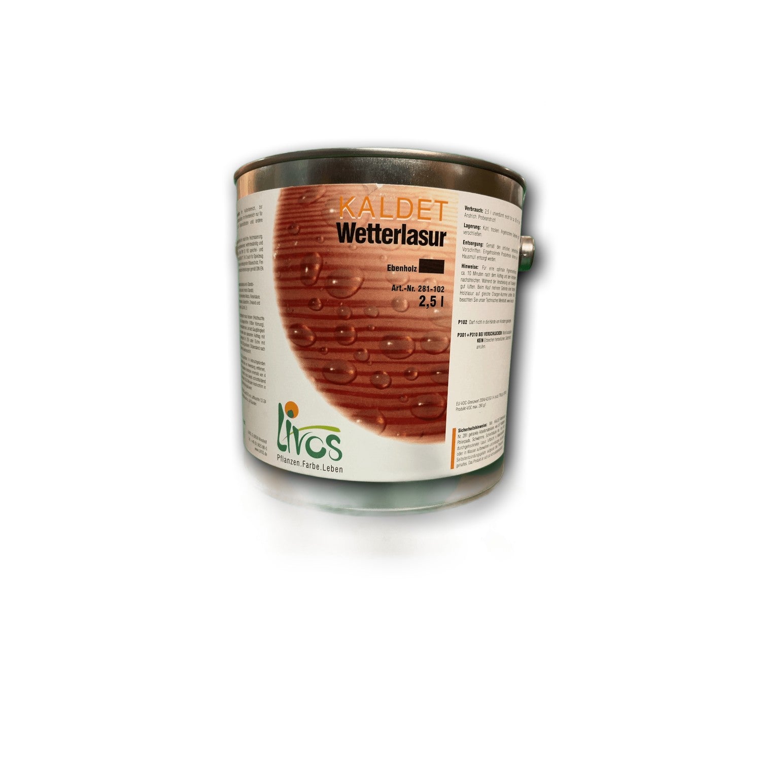 Livos KALDET Wetterlasur Ebenholz — 2,5 l