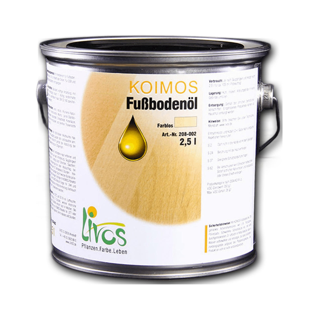 Livos KOIMOS Fußbodenöl Nr. 208 — 0,375 l