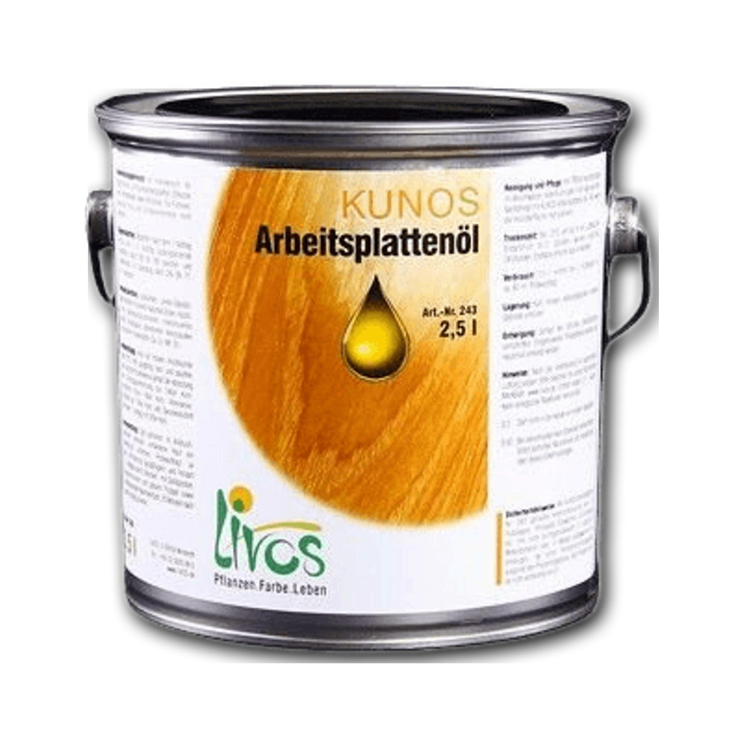 LIVOS Kunos Arbeitsplattenöl 243 farblos — 0,25 l