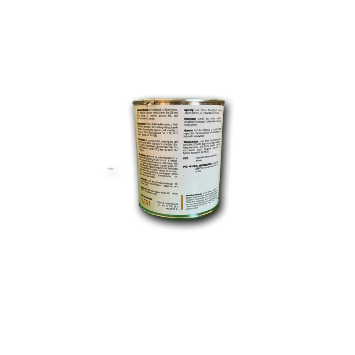 Livos KUNOS Naturöl-Siegel Tabac - 0,75 l Dose — Detailansicht