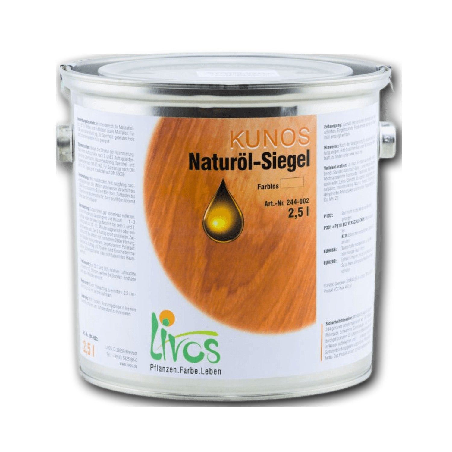 Livos KUNOS Naturöl-Siegel Nr. 244 Hell — 2,5 l