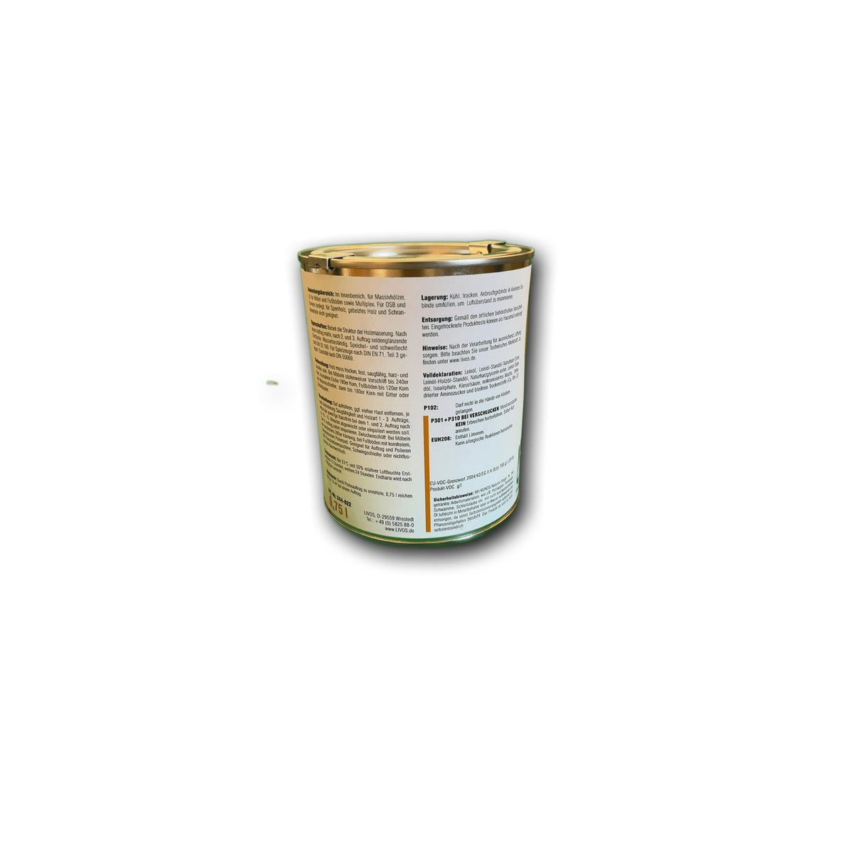 Livos KUNOS Naturöl-Siegel Buchsbaum - 0,75 l Dose — Detailansicht