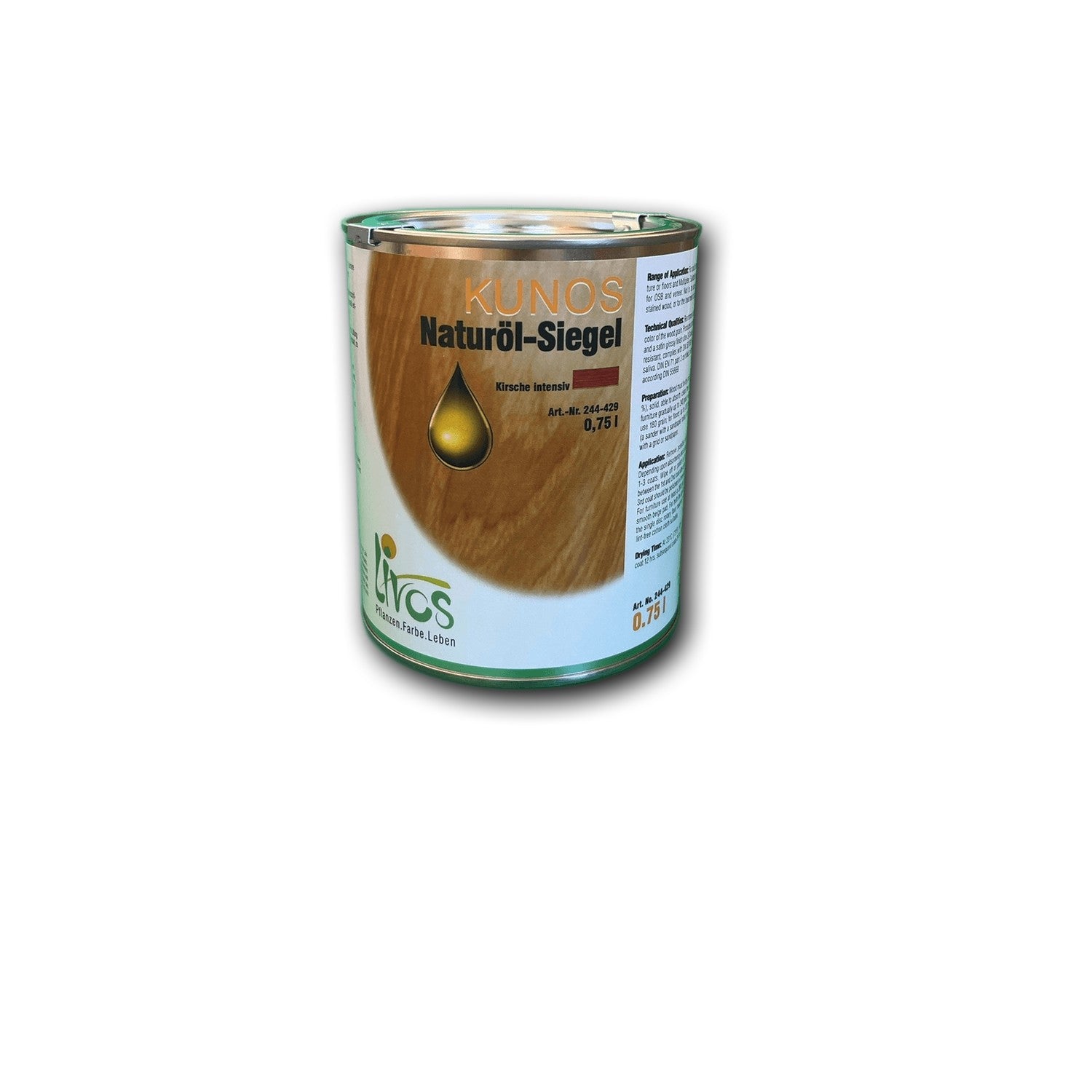 Livos KUNOS Naturöl-Siegel Kirsche intensiv — 0,75 l
