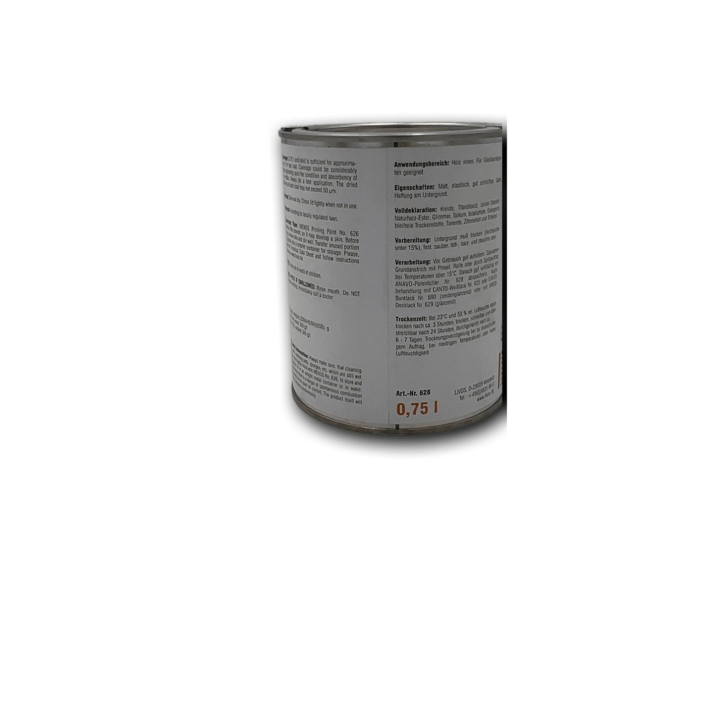 Livos MENOS Vorstreichfarbe - 0,75 l Dose