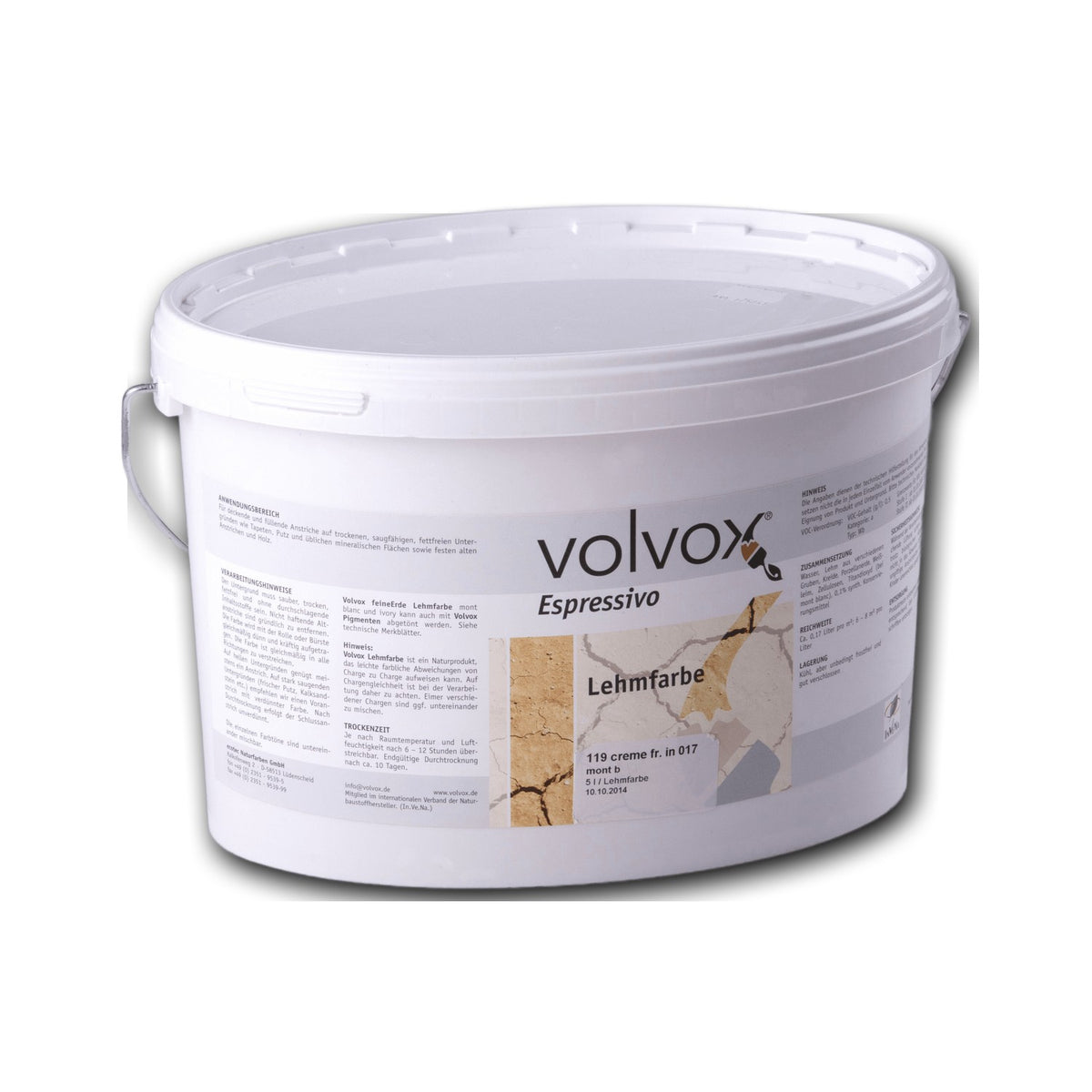 Volvox Espressivo Lehmfarbe Amba Donga 078 — 5 l