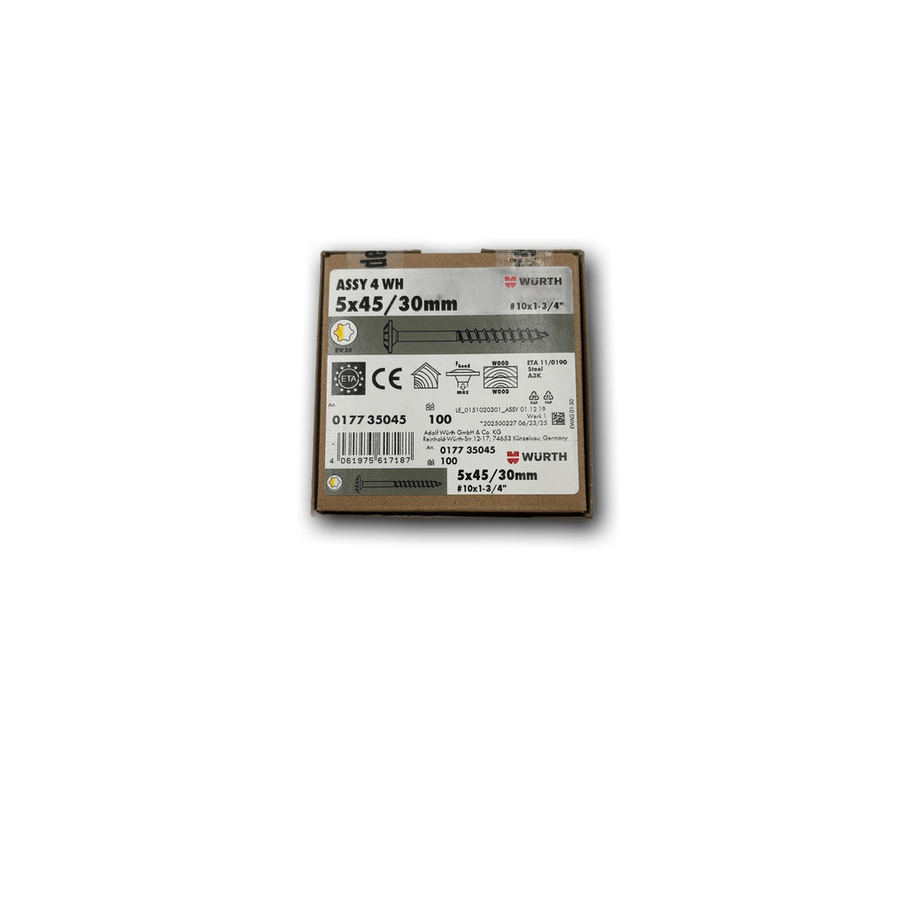 Würth ASSY 4 WH Tellerkopf-Schraube 5x45/30mm – 100 Stück — Detailansicht
