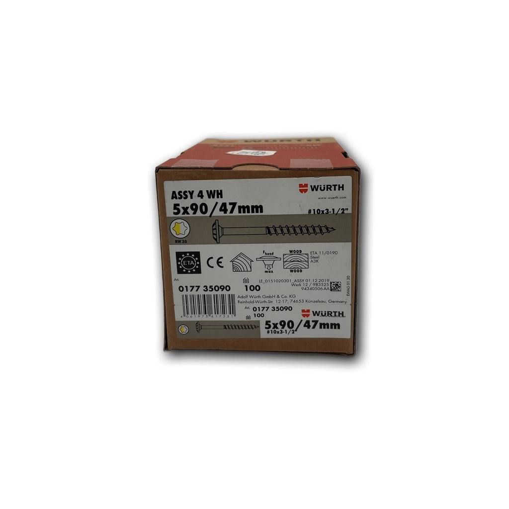 Würth ASSY 4 WH Tellerkopfschraube 5x90/47mm — 100 Stück